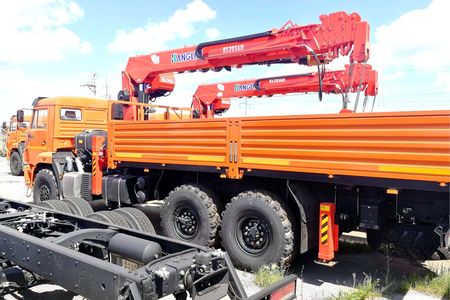 КМУ Kanglim KS2056H на шасси КАМАЗ-43118 с бурильно-крановой установкой